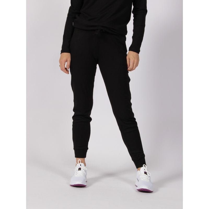 Jogging touch maille slim noir femme - Sunvalley
