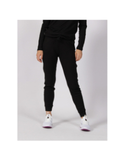 Jogging touch maille slim noir femme - Sunvalley