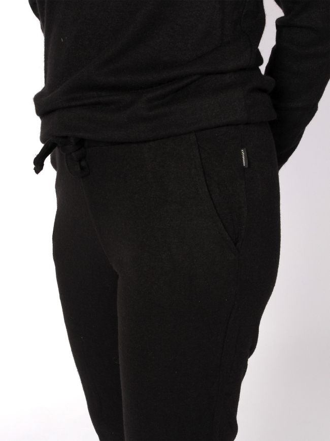 Jogging touch maille slim noir femme - Sunvalley