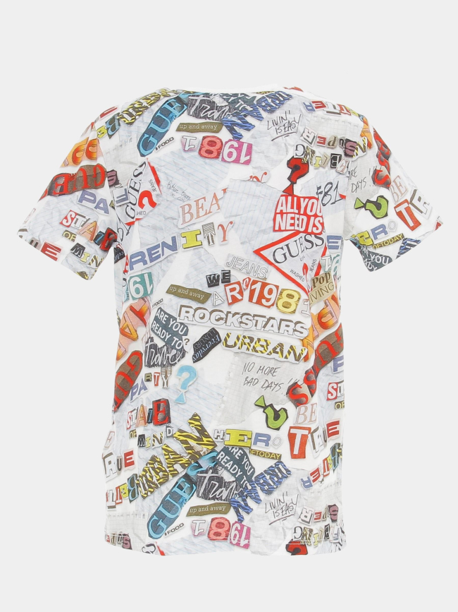T-shirt magazine print multicolore enfant - Guess