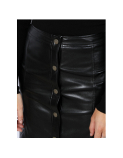 Mini-jupe simili-cuir carola noir femme - Guess