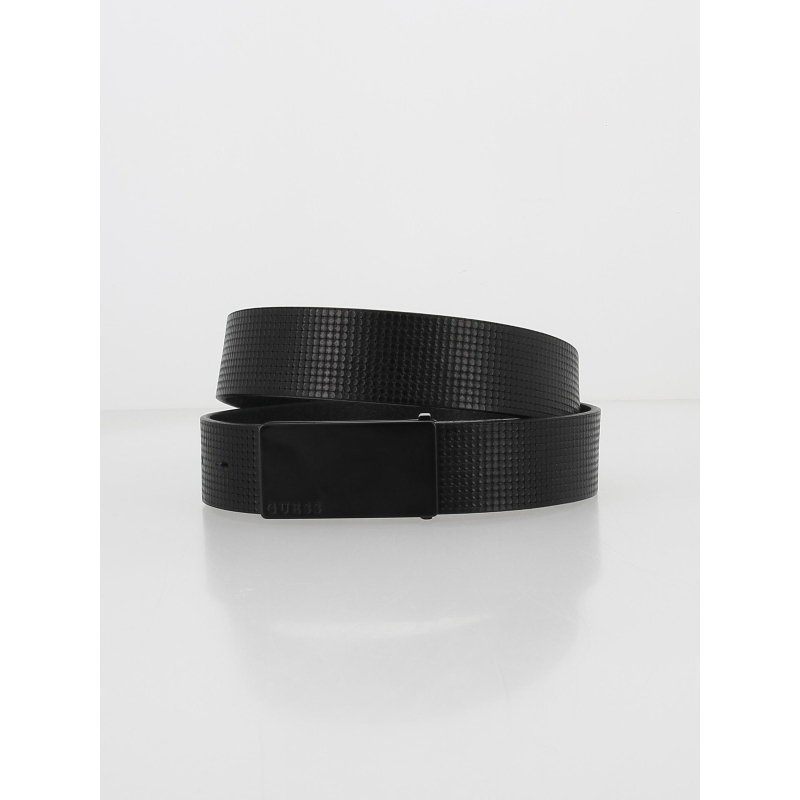 Ceinture en cuir glam placket noir homme - Guess