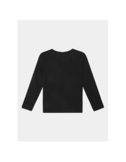 T-shirt manches longues imprimé blanc noir garçon - Guess