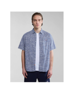 Chemise à motif g-ronge bleu homme - Napapijri