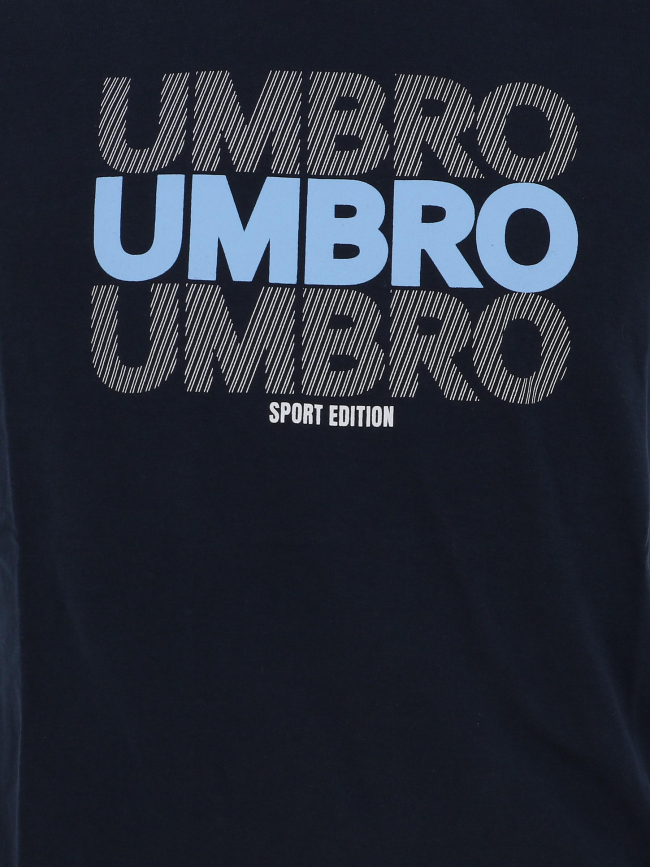 T-shirt multi-logo bleu marine homme - Umbro