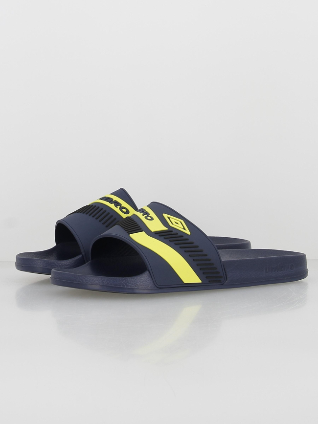 Claquettes ray bleu marine jaune homme - Umbro