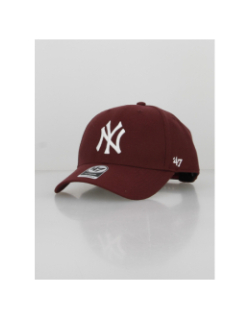 Casquette yankees snapback mvp bordeaux blanc - 47 Brand