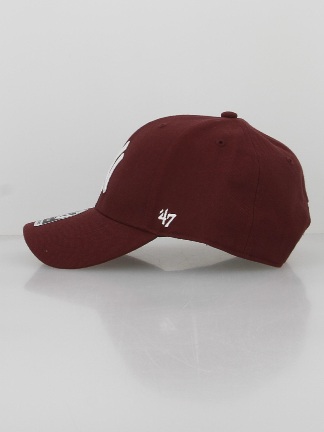 Casquette yankees snapback mvp bordeaux blanc - 47 Brand