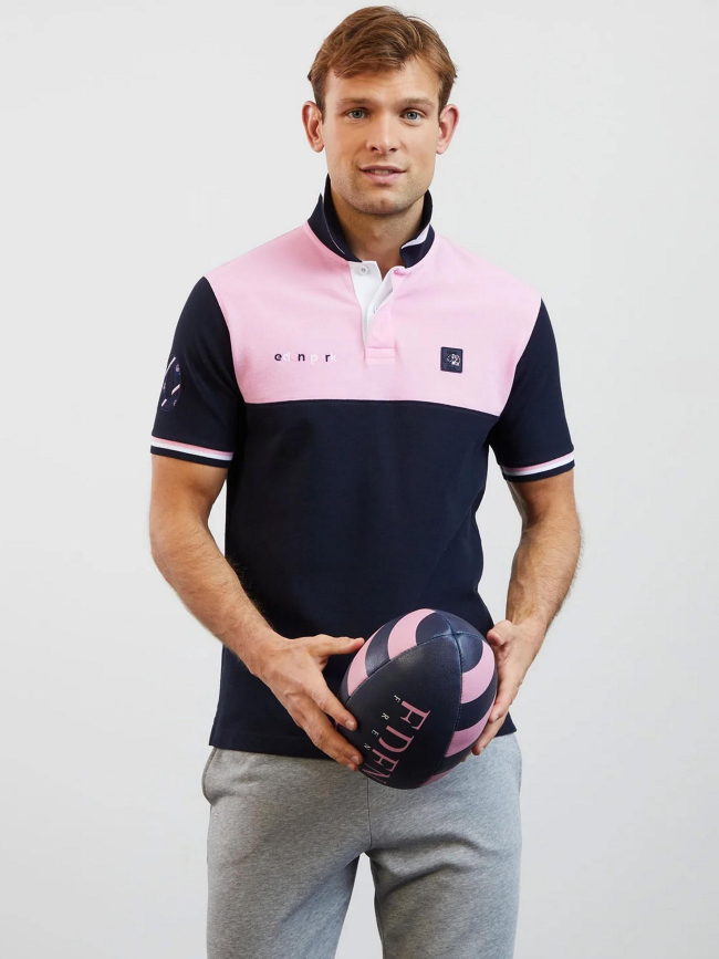 Polo Bicolore Pink Eden Park Polo Manche Courte Polo à Manches