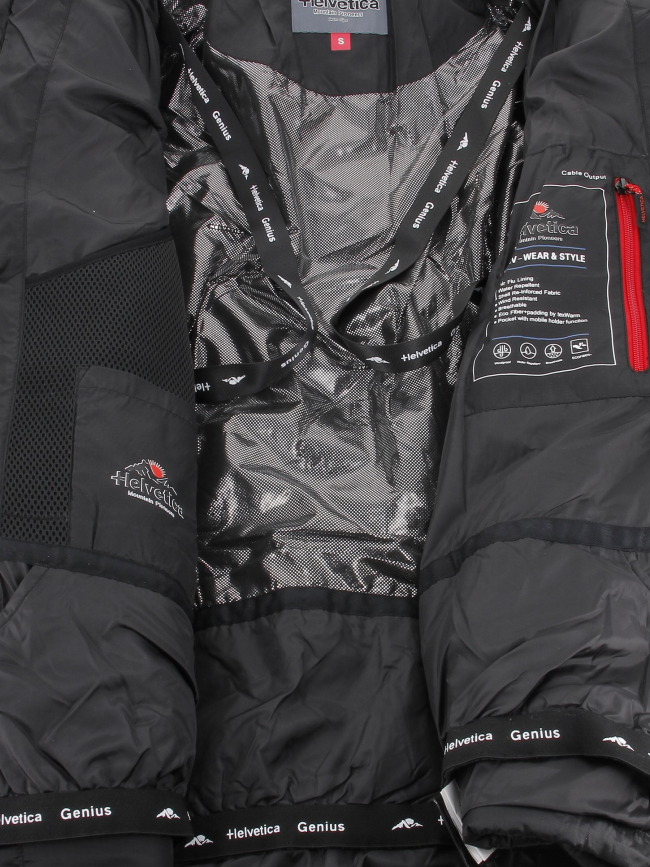 Doudoune chaude himalaya noir homme - Helvetica