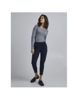 Pantalon kate bleu marine femme - Ichi