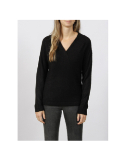 Pull col v kamara noir femme - Ichi