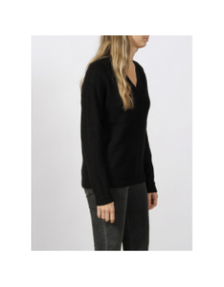 Pull col v kamara noir femme - Ichi