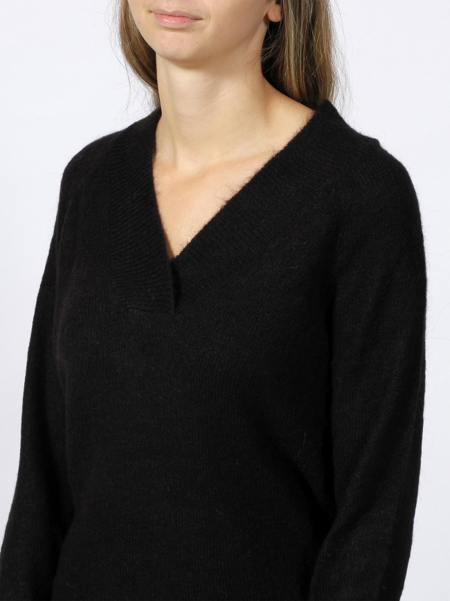 Pull col v kamara noir femme - Ichi