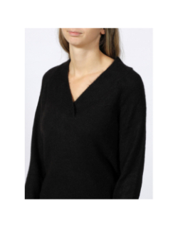 Pull col v kamara noir femme - Ichi