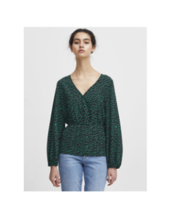 Blouse imprimés dara vert femme - Ichi