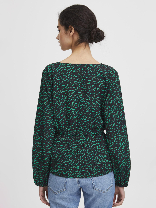 Blouse imprimés dara vert femme - Ichi