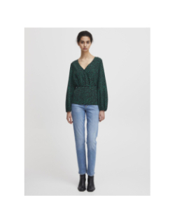 Blouse imprimés dara vert femme - Ichi