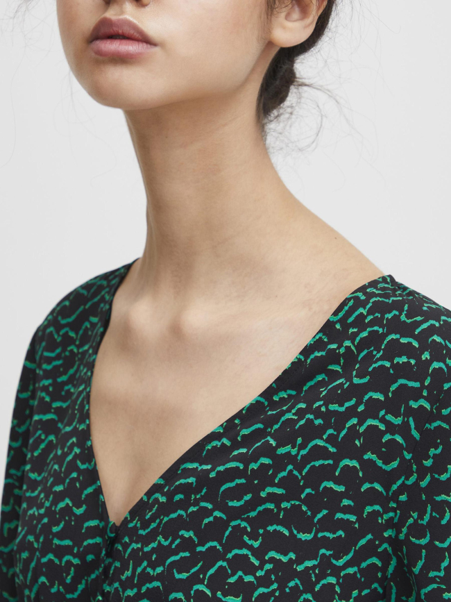 Blouse imprimés dara vert femme - Ichi