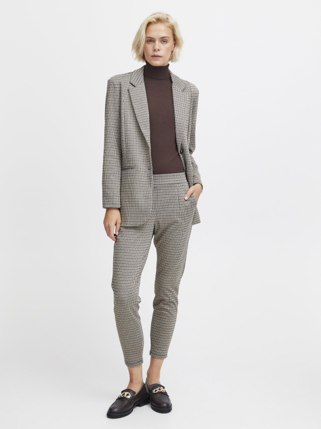 Pantalon imprimés kate cameleon marron femme - Ichi