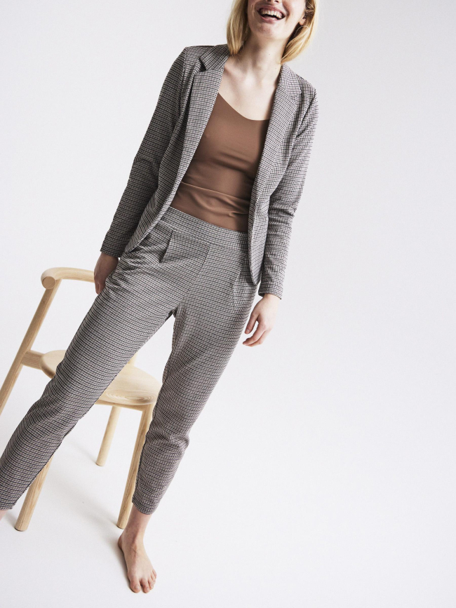 Pantalon imprimés kate cameleon marron femme - Ichi