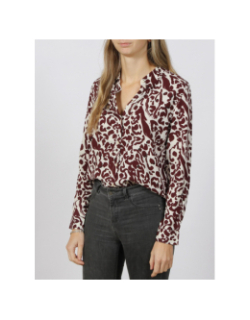 Chemisier imprimés vera bordeaux femme - Ichi