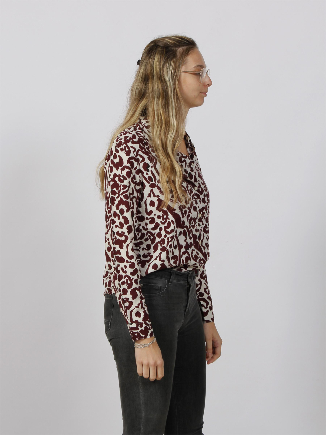 Chemisier imprimés vera bordeaux femme - Ichi