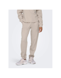 Pantalon de Jogging uni comfort brush beige femme - Only