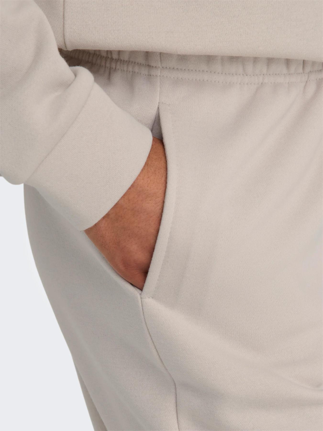 Pantalon de Jogging uni comfort brush beige femme - Only
