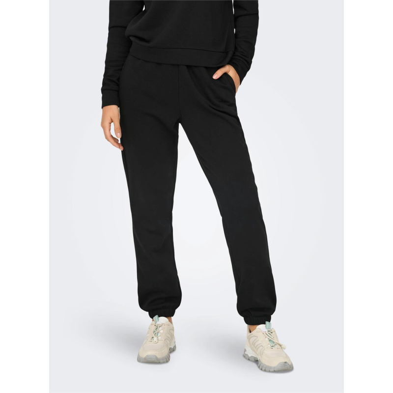 Pantalon de jogging uni comfort brush noir femme - Only Play