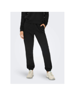 Pantalon de jogging uni comfort brush noir femme - Only Play