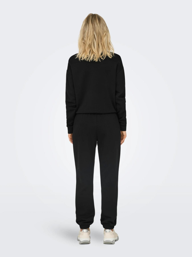Pantalon de jogging uni comfort brush noir femme - Only Play