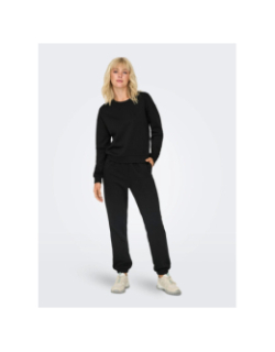 Pantalon de jogging uni comfort brush noir femme - Only Play
