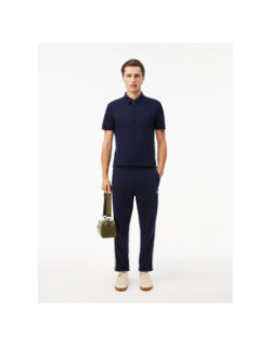 Polo uni regular fit bleu marine homme - Lacoste