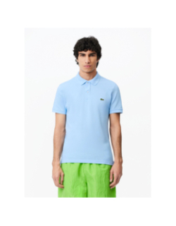Polo slim fit en petit piqué bleu homme - Lacoste