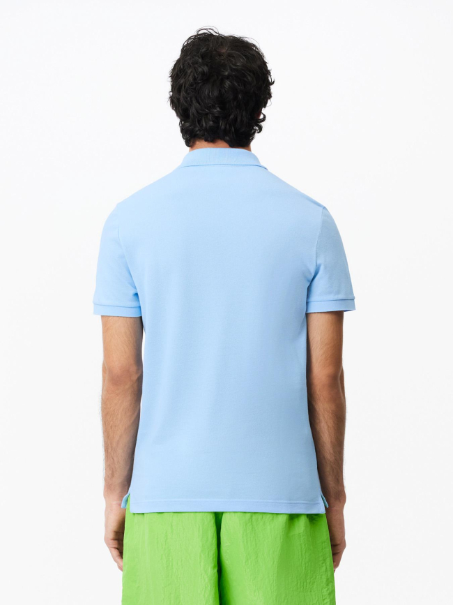 Polo slim fit en petit piqué bleu homme - Lacoste
