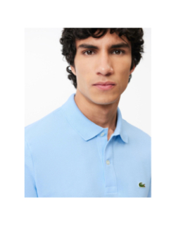 Polo slim fit en petit piqué bleu homme - Lacoste