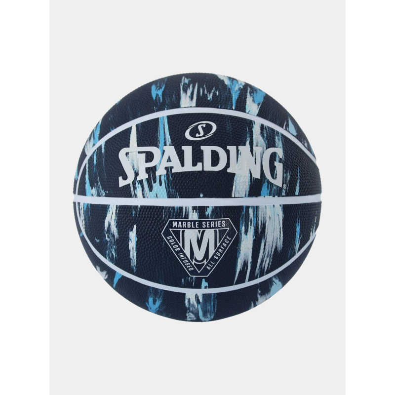 Ballon de basketball marble series t7 bleu et blanc - Spalding