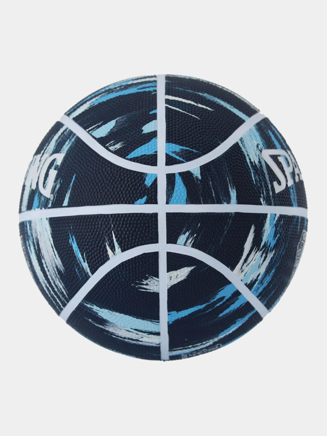 Ballon de basketball marble series t7 bleu et blanc - Spalding