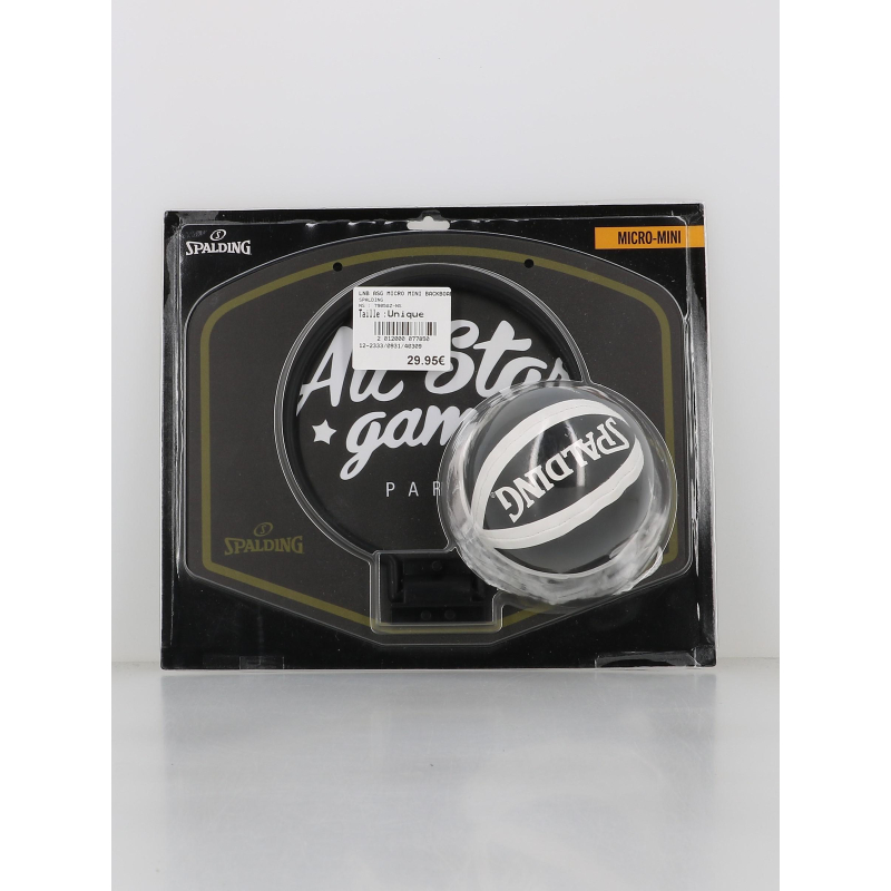 Mini panier de basketball avec ballon all star game noir - Spalding