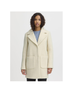 Manteau en laine ihstipa beige femme - Ichi
