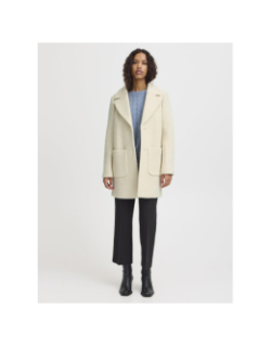 Manteau en laine ihstipa beige femme - Ichi