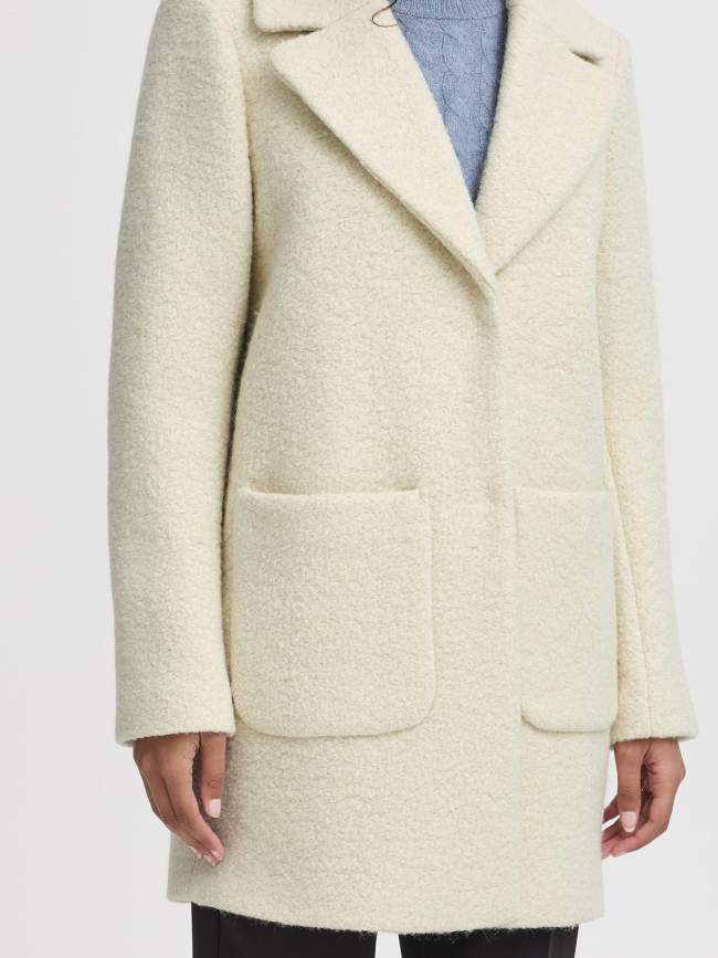 Manteau en laine ihstipa beige femme - Ichi