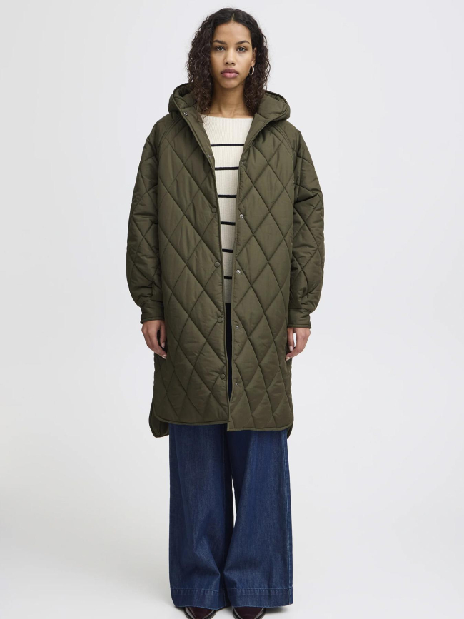 Doudoune longue hansa kaki femme - Ichi