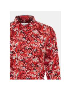 Robe courte imprimée vera rouge femme - Ichi