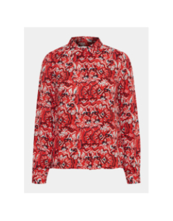 Chemise imprimée vera rouge femme - Ichi