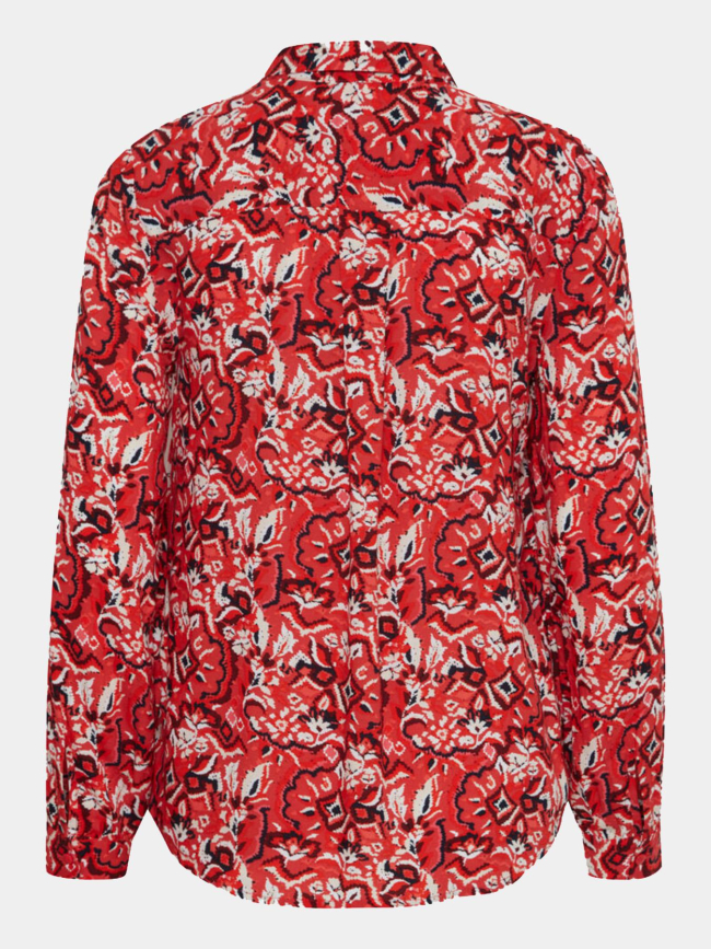 Chemise imprimée vera rouge femme - Ichi