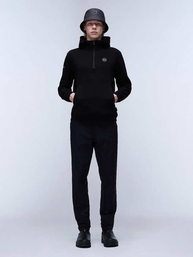 Sweat à col zippé b-badge hzh noir homme - Napapijri
