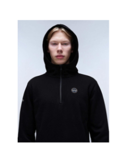 Sweat à col zippé b-badge hzh noir homme - Napapijri