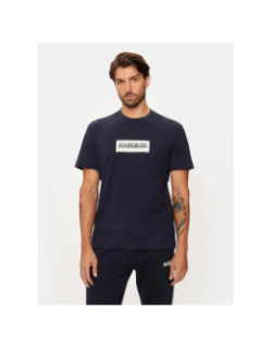 T-shirt à manches courtes s-box logo bleu marine homme - Napapijri
